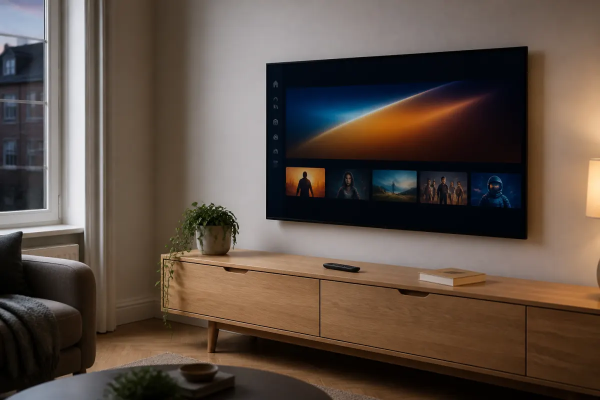 Living room TV ready for Strong 8K setup